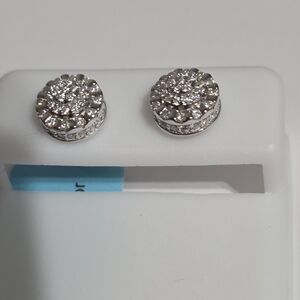 Mossanite 924 Silver Stud Earrings